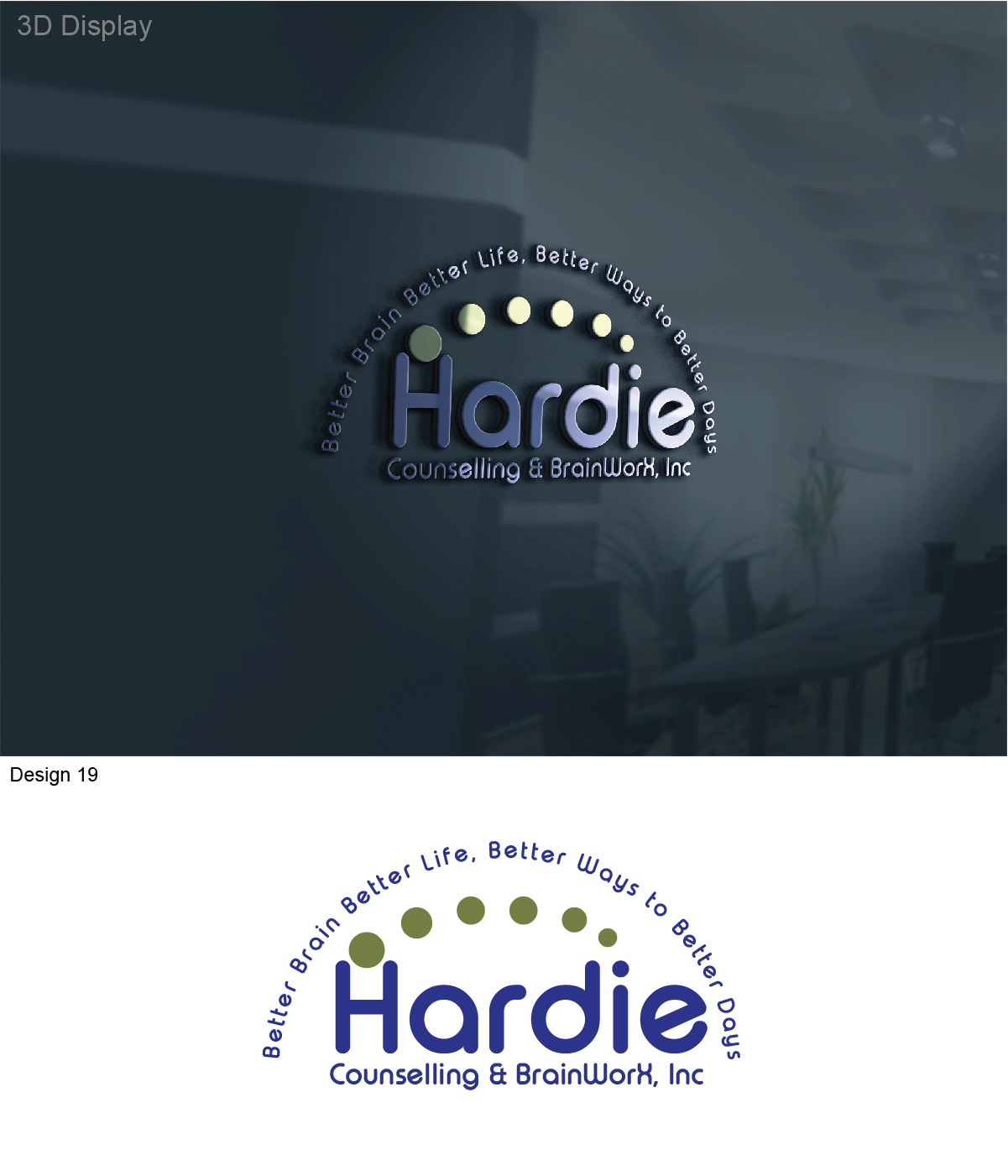 Design de Logo par 3Guys pour Hardie Counselling & BrainWorX, Inc. | Design #9513488