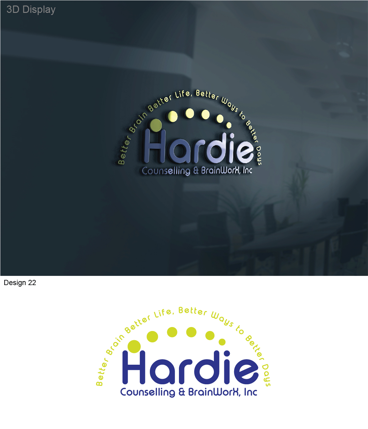 Logo Design by 3Guys for Hardie Counselling & BrainWorX, Inc. | Design #9513489