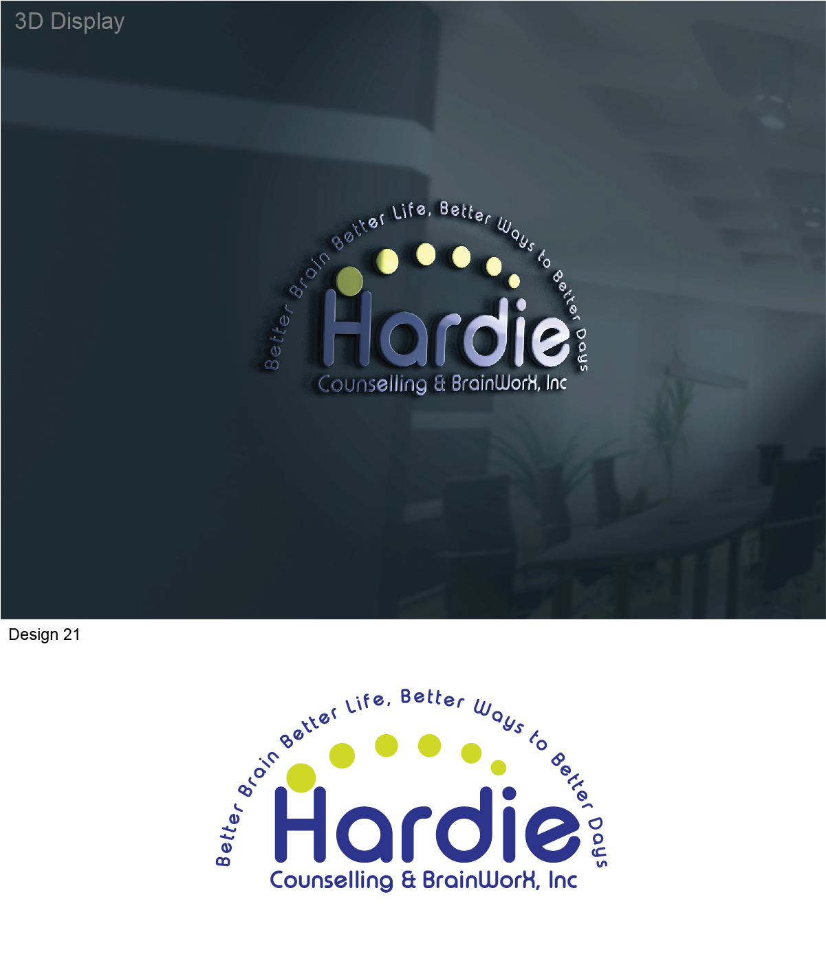 Logo Design by 3Guys for Hardie Counselling & BrainWorX, Inc. | Design #9513490
