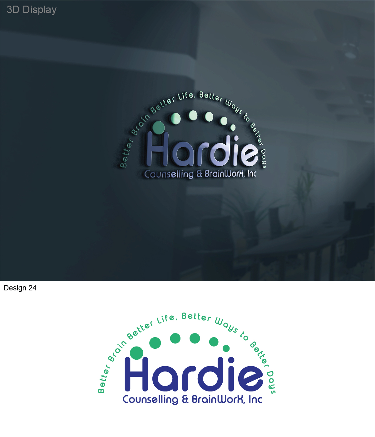 Logo Design by 3Guys for Hardie Counselling & BrainWorX, Inc. | Design #9513492
