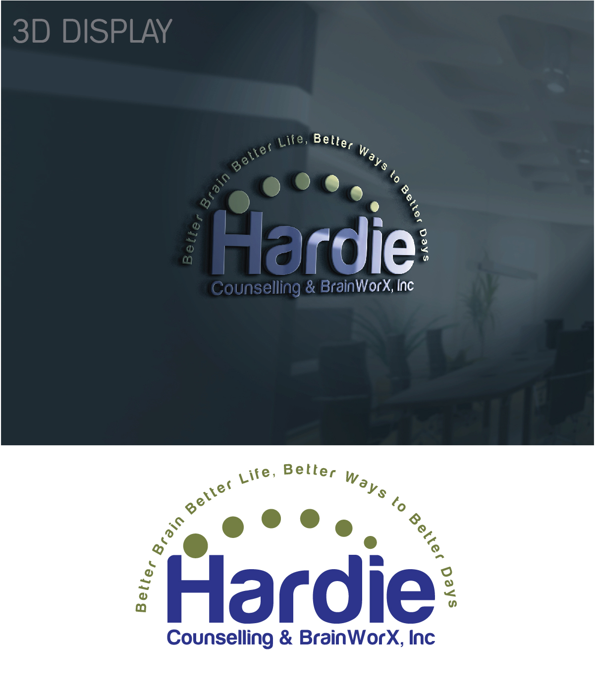 Logo Design by 3Guys for Hardie Counselling & BrainWorX, Inc. | Design #9520180