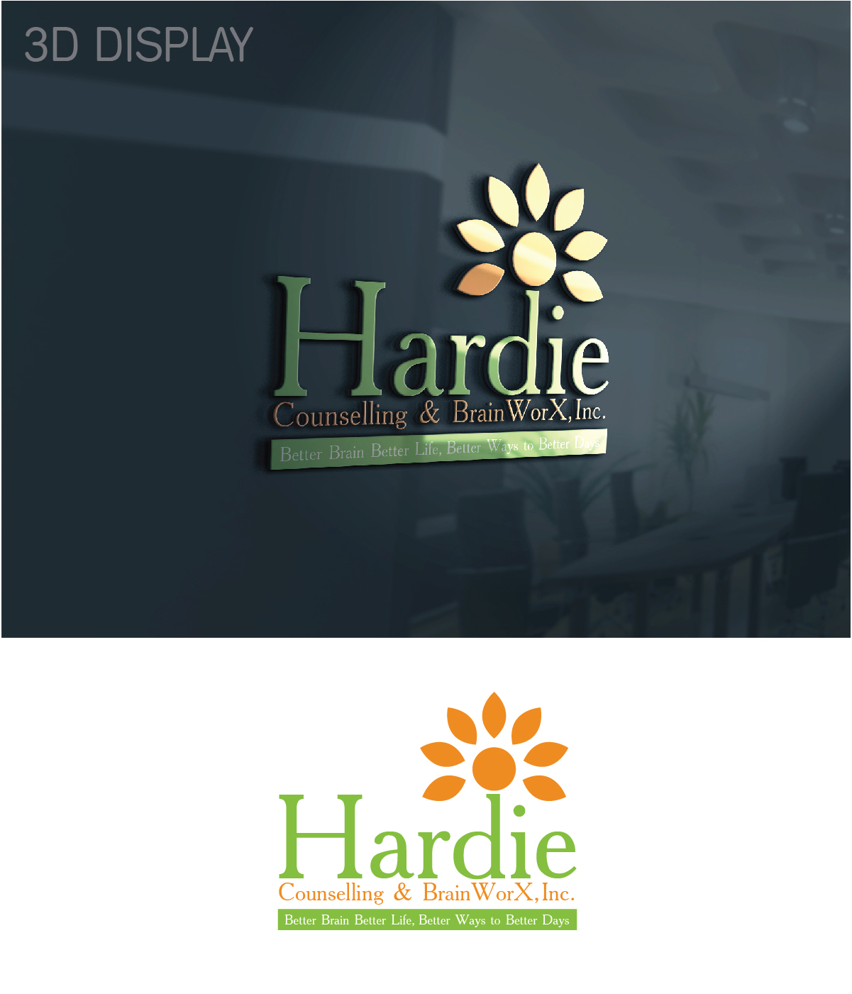 Diseño de Logo por 3Guys para Hardie Counselling & BrainWorX, Inc. | Diseño #9520182