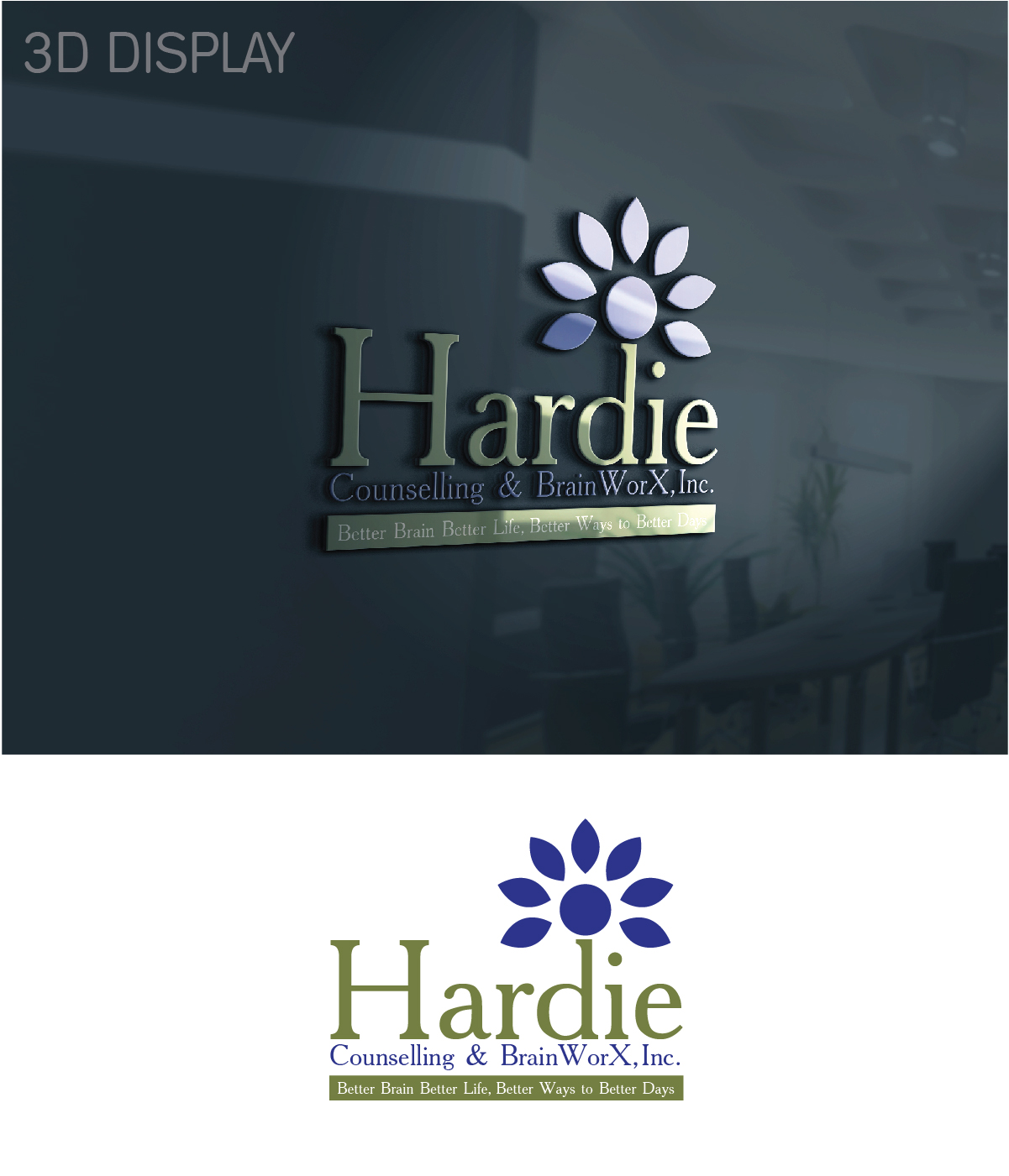 Logo Design by 3Guys for Hardie Counselling & BrainWorX, Inc. | Design #9520184