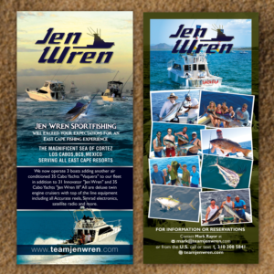 Jen Wren Sportfishing.  Come have fun in the sun fishing on our deluxe cruisers  | Diseño de Flyer por Souvik Roy (Alex Pro)