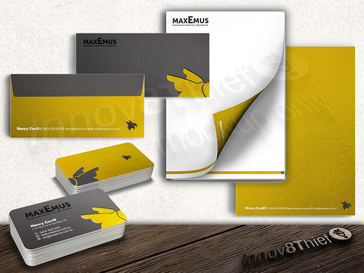Stationery Design by The Suit Singapore for Maxemus | Design #2089234