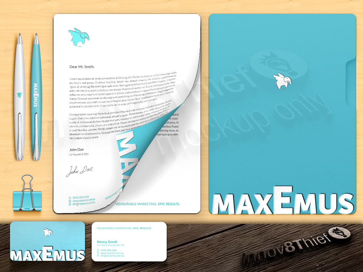 Stationery Design by The Suit Singapore for Maxemus | Design #2089675