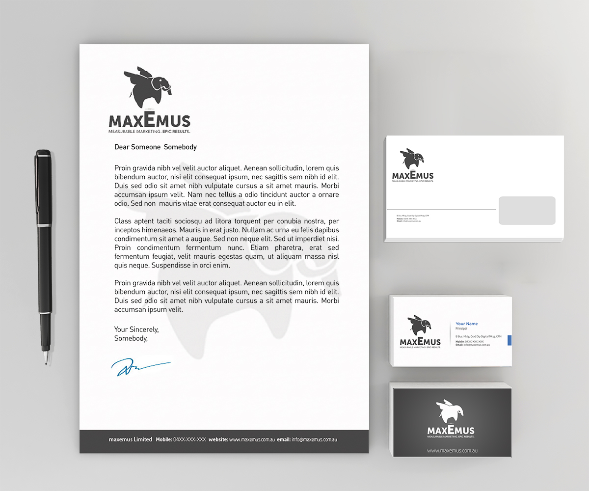 Stationery Design by Mulugeta for Maxemus | Design #2073766