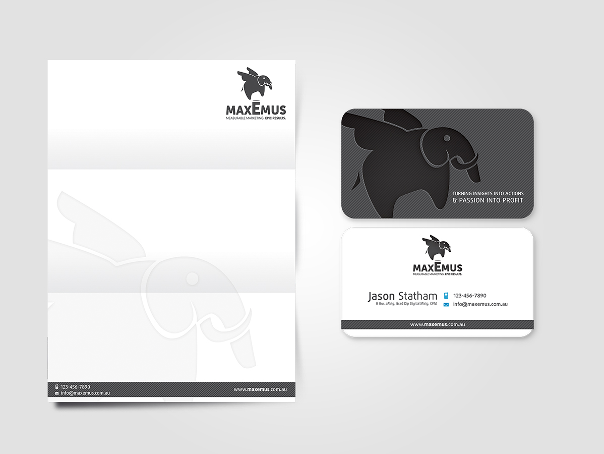 Stationery Design by Cyanide Designz for Maxemus | Design #2073736