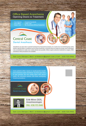 Postkarten-Design von debdesign für Central Coast Dental Anesthesia | Design: #9453446