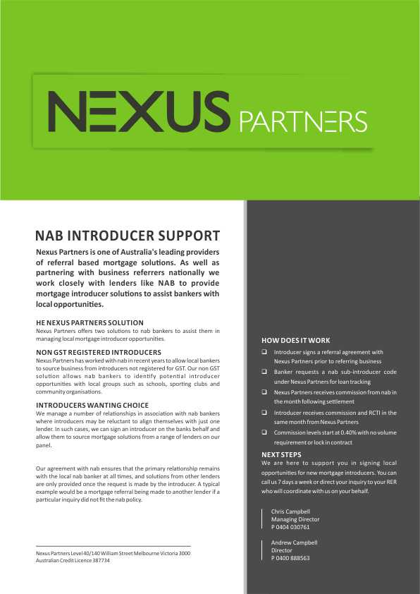 Design de Brochure par Gunu pour Nexus Partners | Design #2069406