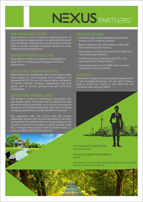 Diseño de Brochure por dkthedon para Nexus Partners | Diseño #2068055