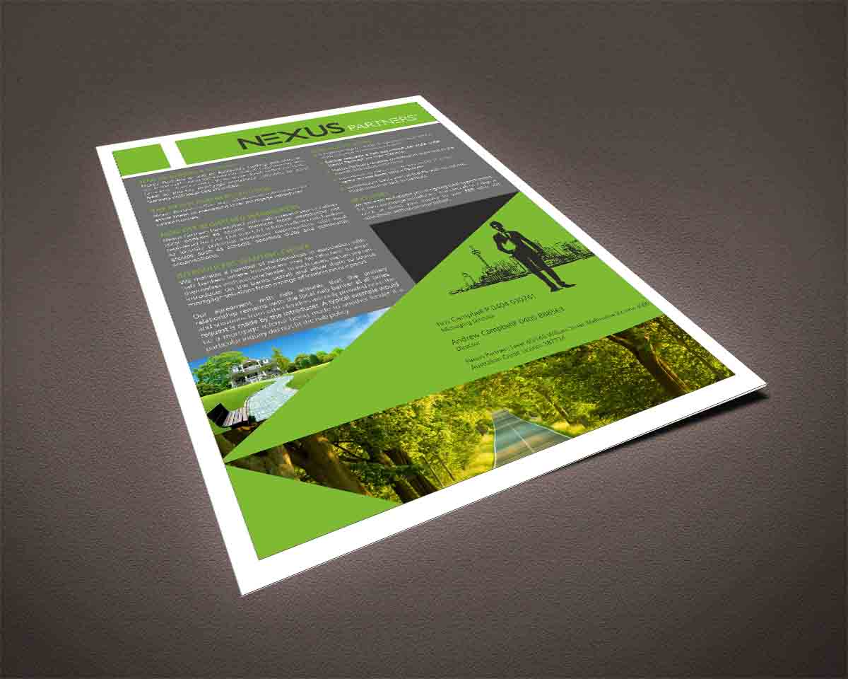 Diseño de Brochure por dkthedon para Nexus Partners | Diseño #2068059