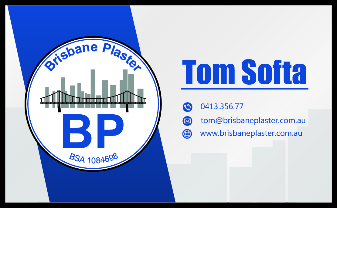 Business Card Design by Arjon_Diesta for Brisbane Plaster Pty Ltd | Design #9443489