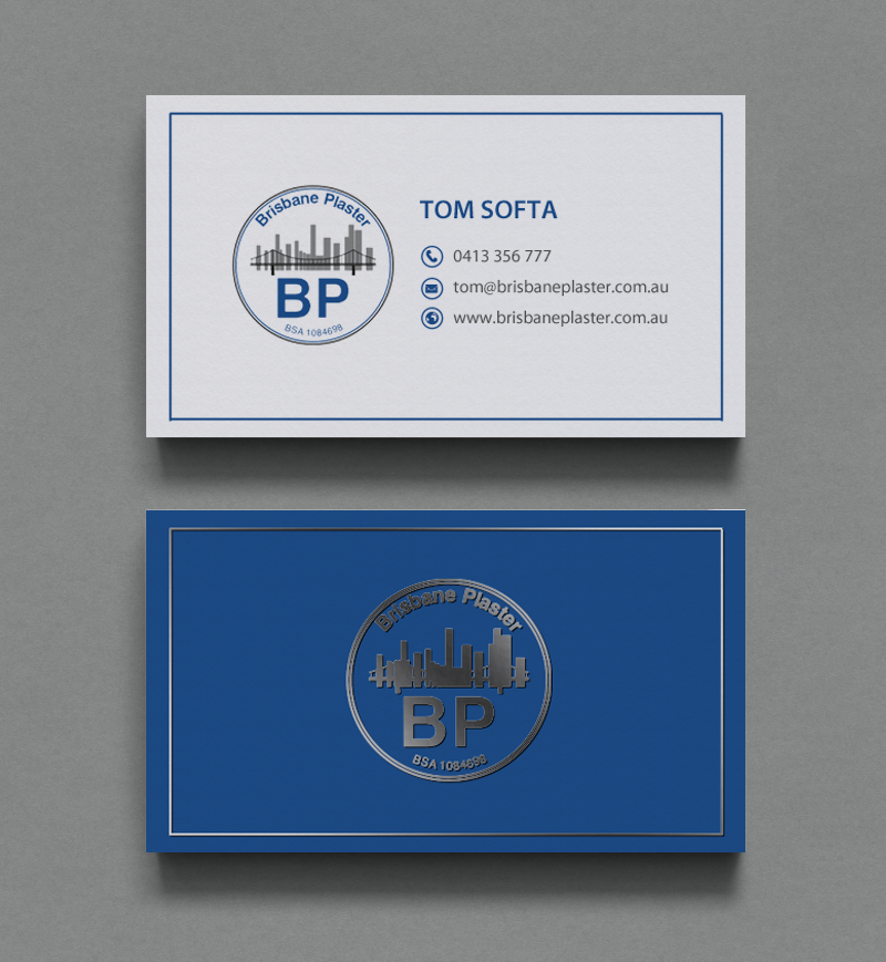 Business Card Design by chandrayaan.creative for Brisbane Plaster Pty Ltd | Design #9455476