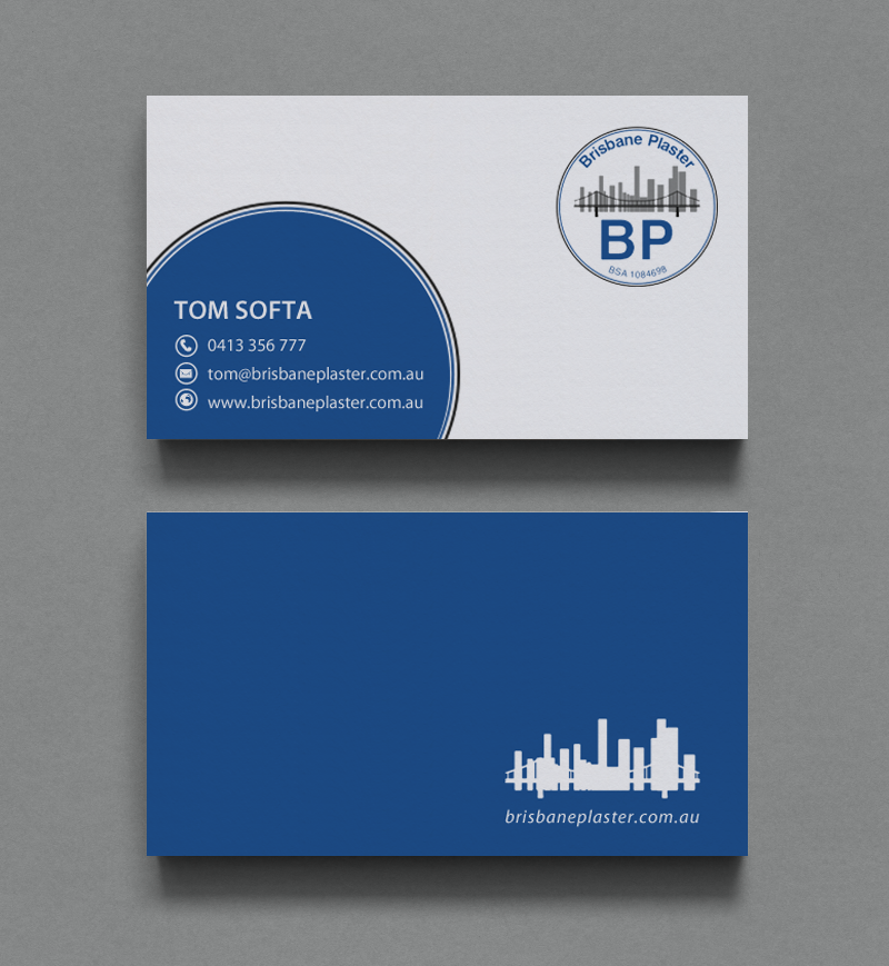 Business Card Design by chandrayaan.creative for Brisbane Plaster Pty Ltd | Design #9455479