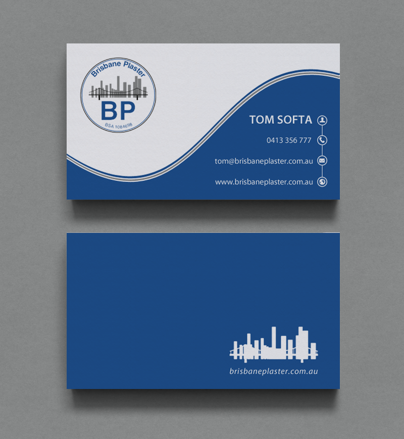 Business Card Design by chandrayaan.creative for Brisbane Plaster Pty Ltd | Design #9455483