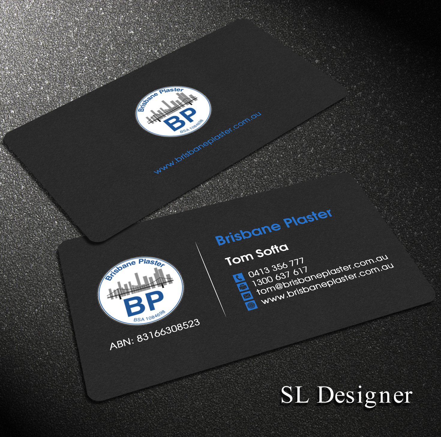 Design de Carte de Visite par SL Designer pour Brisbane Plaster Pty Ltd | Design #9452042
