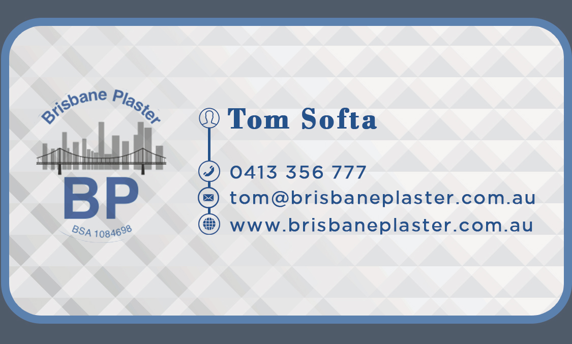 Business Card Design by Regur for Brisbane Plaster Pty Ltd | Design #9441995