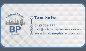 Business Card Design by Regur for Brisbane Plaster Pty Ltd | Design: #9441995