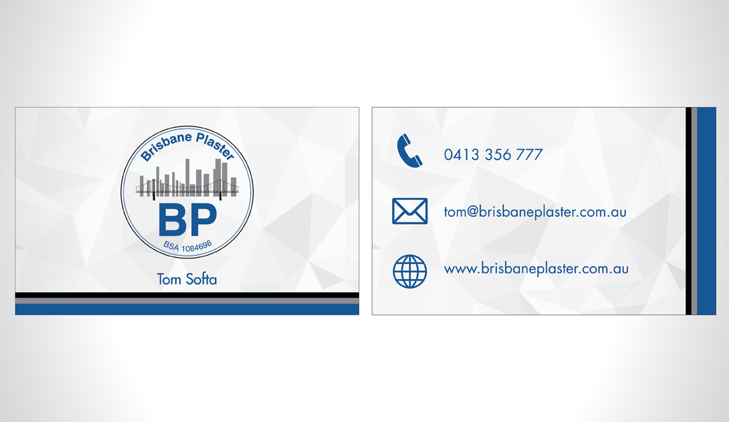Design de Carte de Visite par Dilina Nilanka pour Brisbane Plaster Pty Ltd | Design #9463751