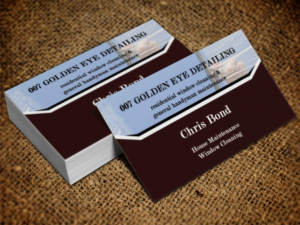 Business Card Design by Lanka Ama for  Bond - GOLDEN EYE DETAILING.. | Design: #9452290