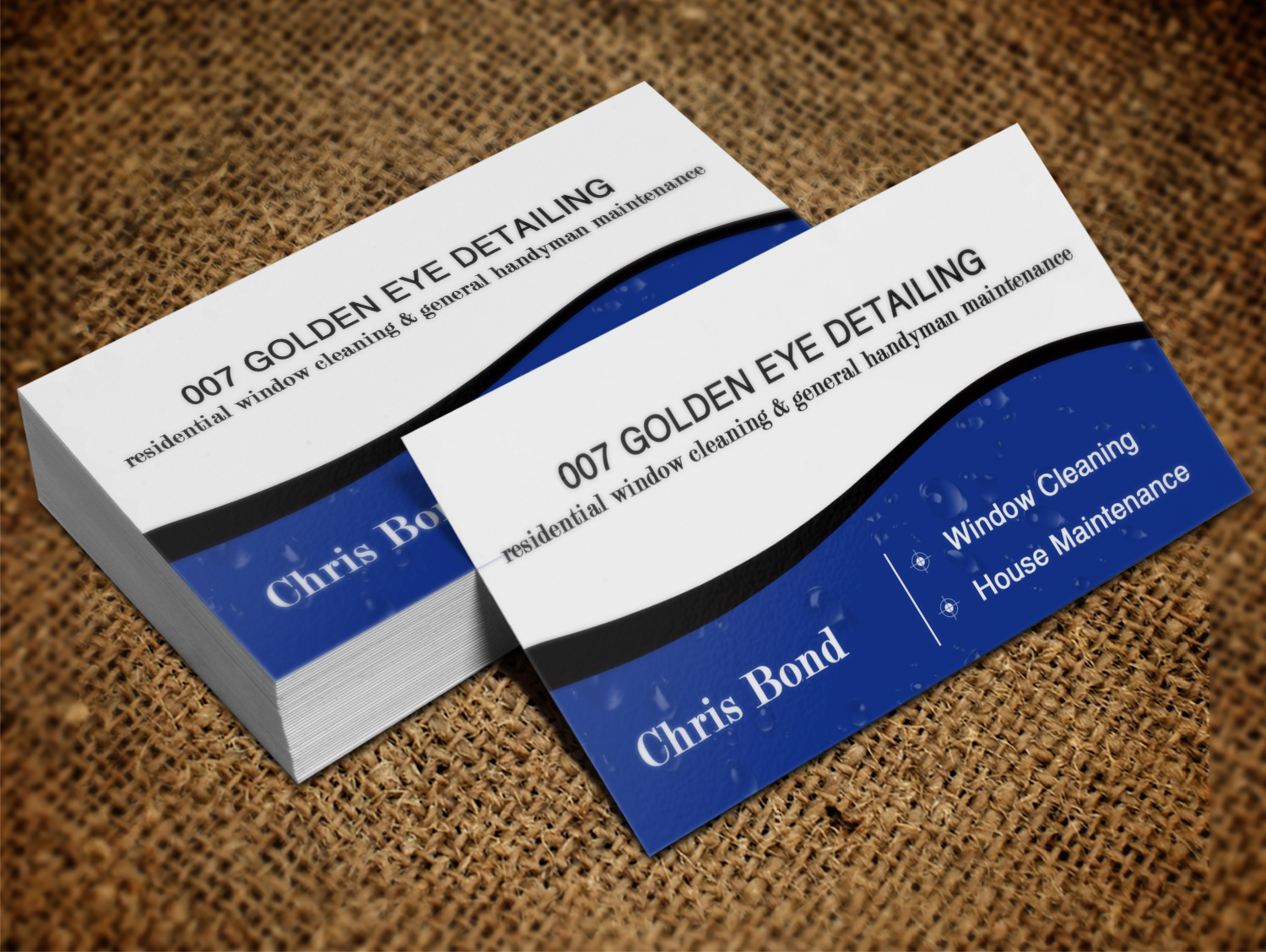 Business Card Design by Lanka Ama for  Bond - GOLDEN EYE DETAILING.. | Design #9452296