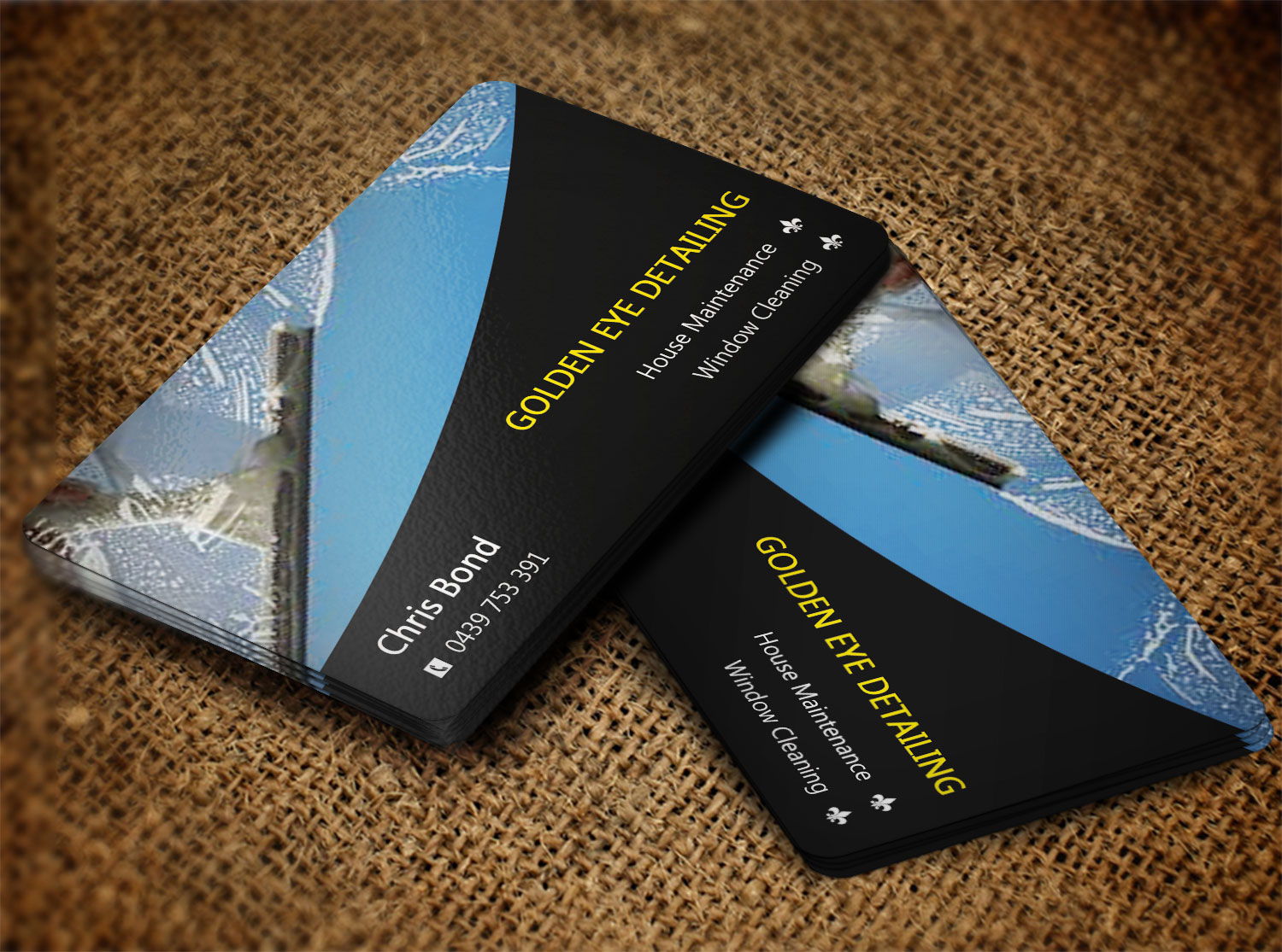 Business Card Design by Lanka Ama for  Bond - GOLDEN EYE DETAILING.. | Design: #9472919