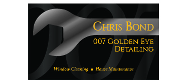 Business Card Design by chrimill for  Bond - GOLDEN EYE DETAILING.. | Design #9448365