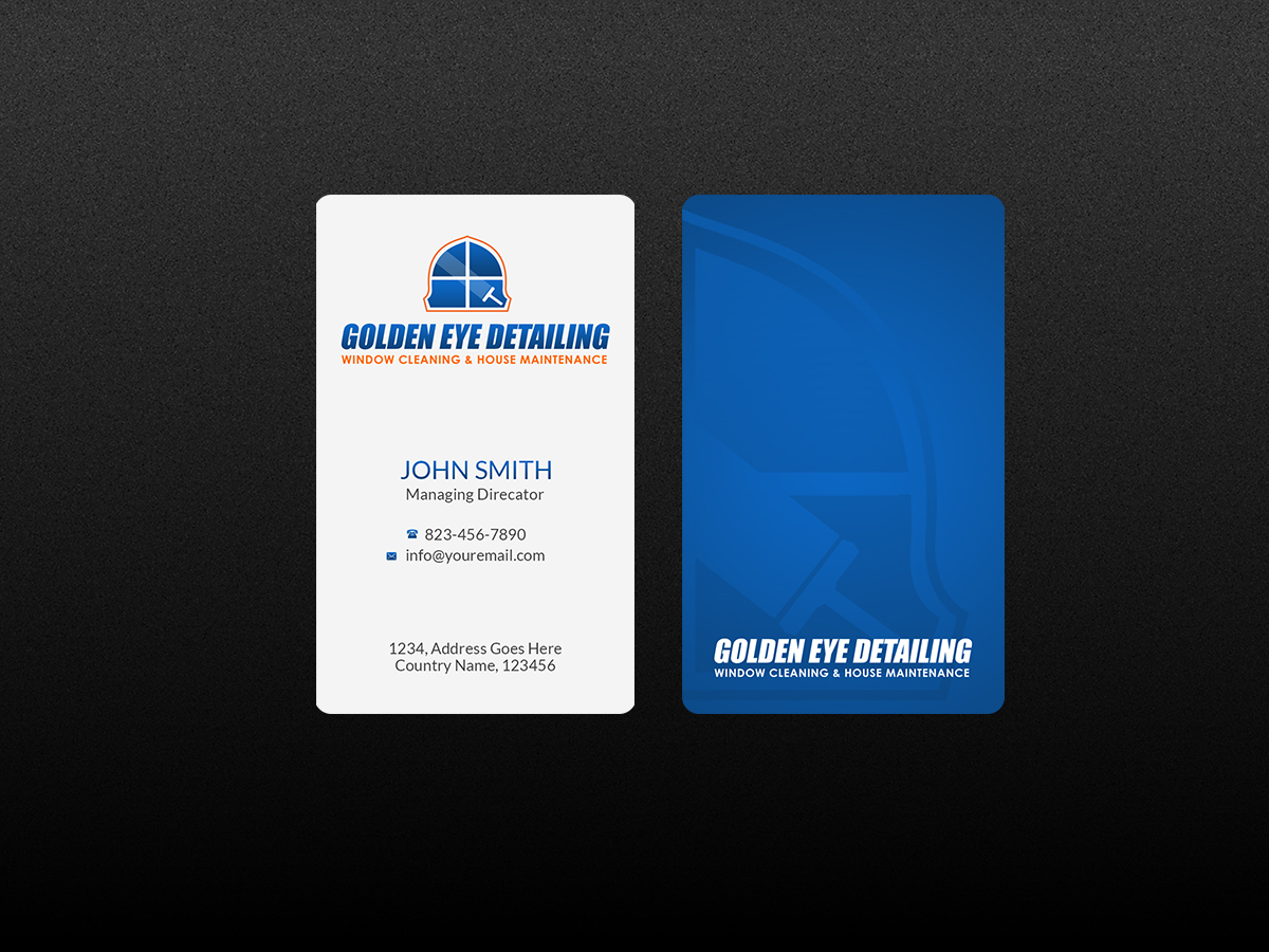 Business Card Design by Creations Box 2015 for  Bond - GOLDEN EYE DETAILING.. | Design #9469304
