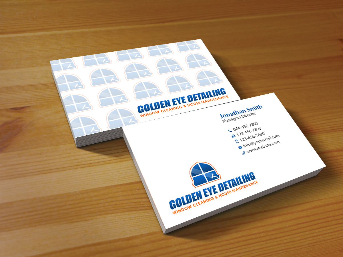 Business Card Design by Creations Box 2015 for  Bond - GOLDEN EYE DETAILING.. | Design #9469322