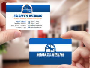 Business Card Design by Creations Box 2015 for  Bond - GOLDEN EYE DETAILING.. | Design: #9469329