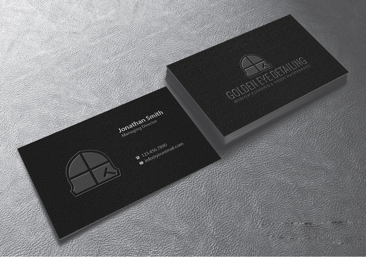 Business Card Design by Creations Box 2015 for  Bond - GOLDEN EYE DETAILING.. | Design #9469336