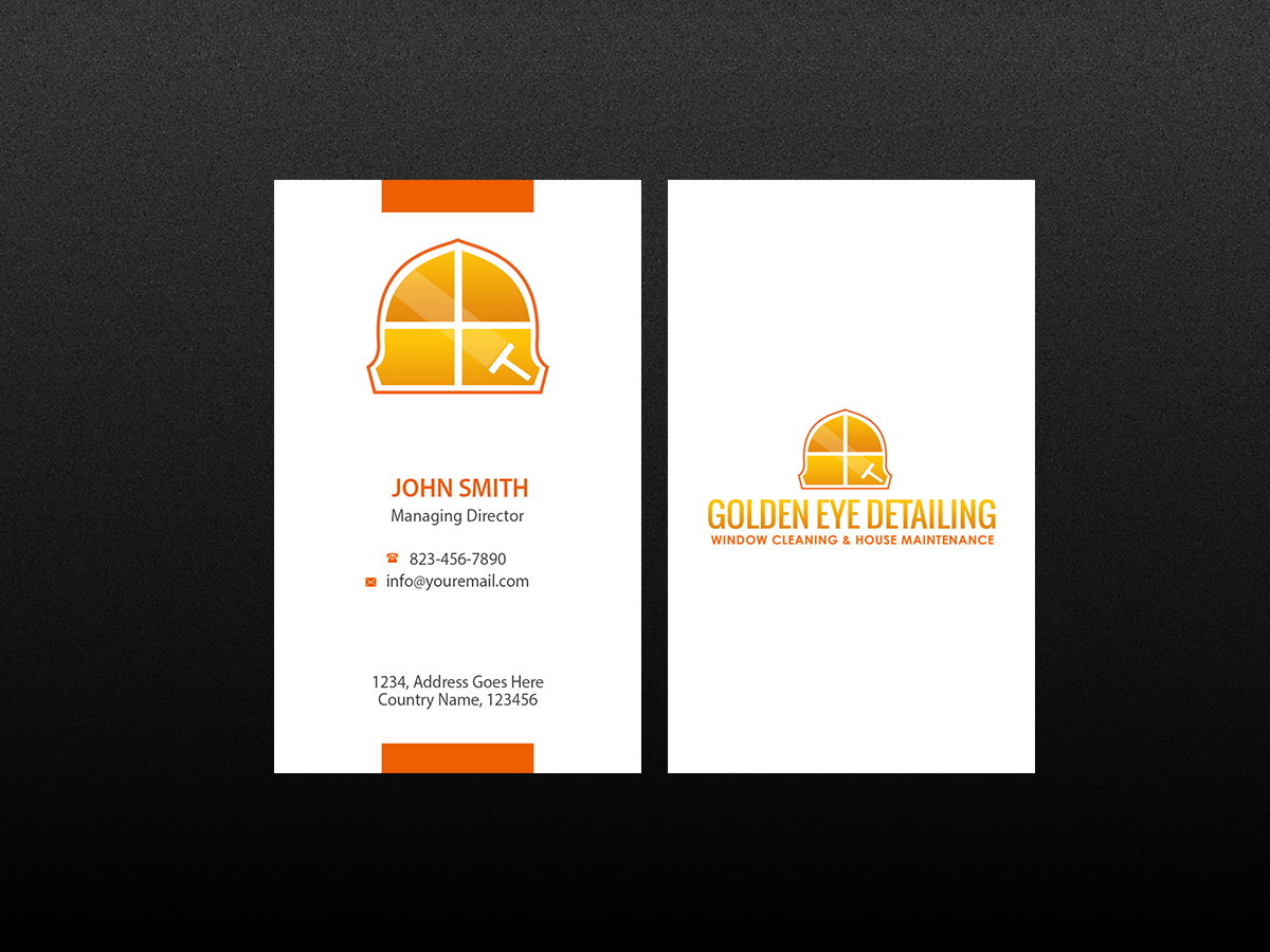 Business Card Design by Creations Box 2015 for  Bond - GOLDEN EYE DETAILING.. | Design #9469337