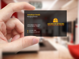 Business Card Design by Creations Box 2015 for  Bond - GOLDEN EYE DETAILING.. | Design: #9469342