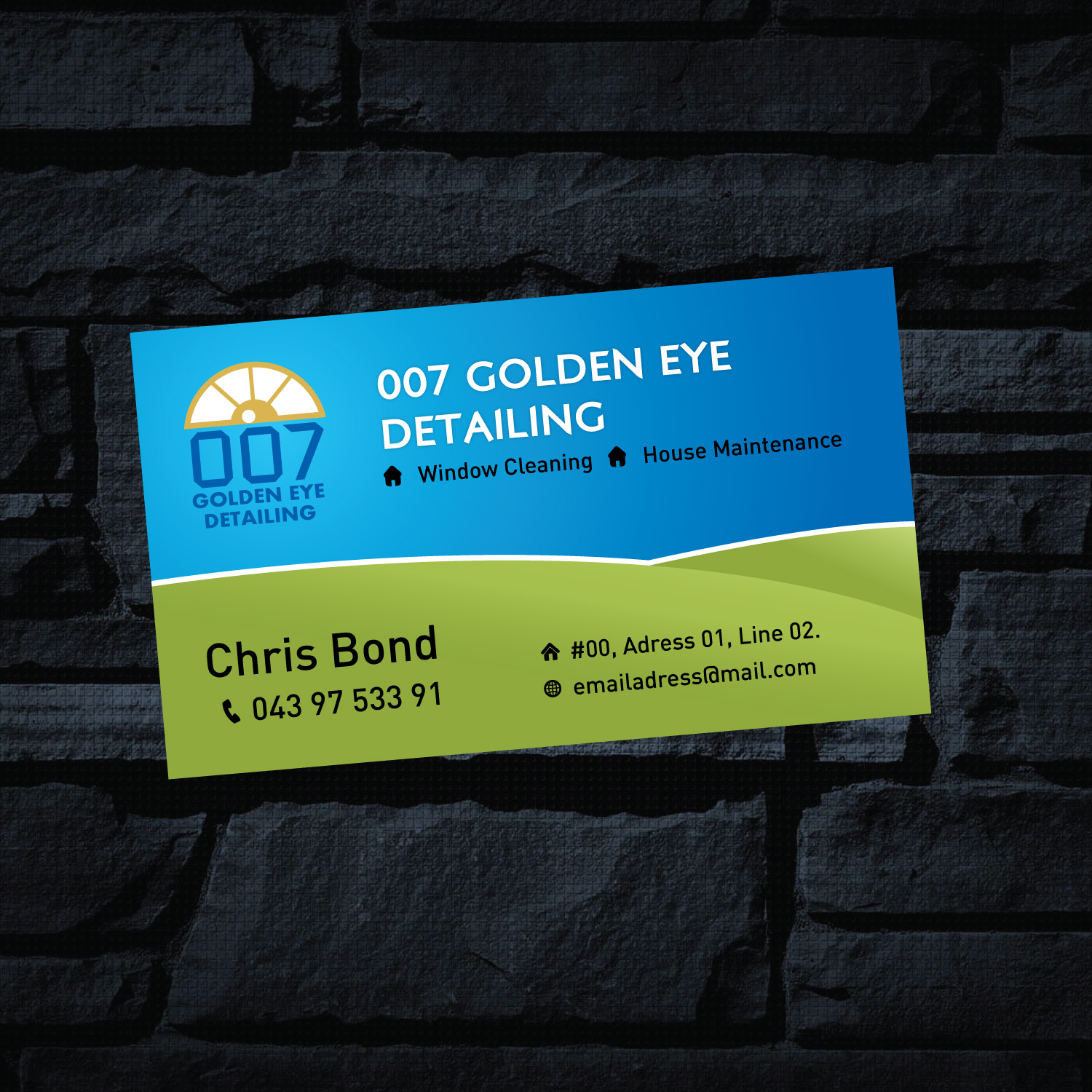 Visitenkarten-Design von GMWIRE für  Bond - GOLDEN EYE DETAILING.. | Design #9472321