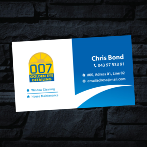 Design de Carte de Visite par GMWIRE pour  Bond - GOLDEN EYE DETAILING.. | Design : #9472325
