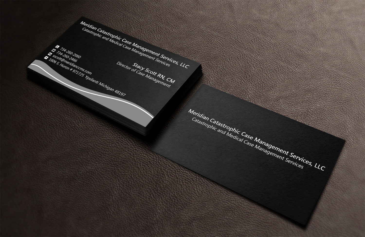 Diseño de Tarjeta de Presentación por Lanka Ama para Meridian Catastrophic Case Management Services LLC | Diseño #9452238