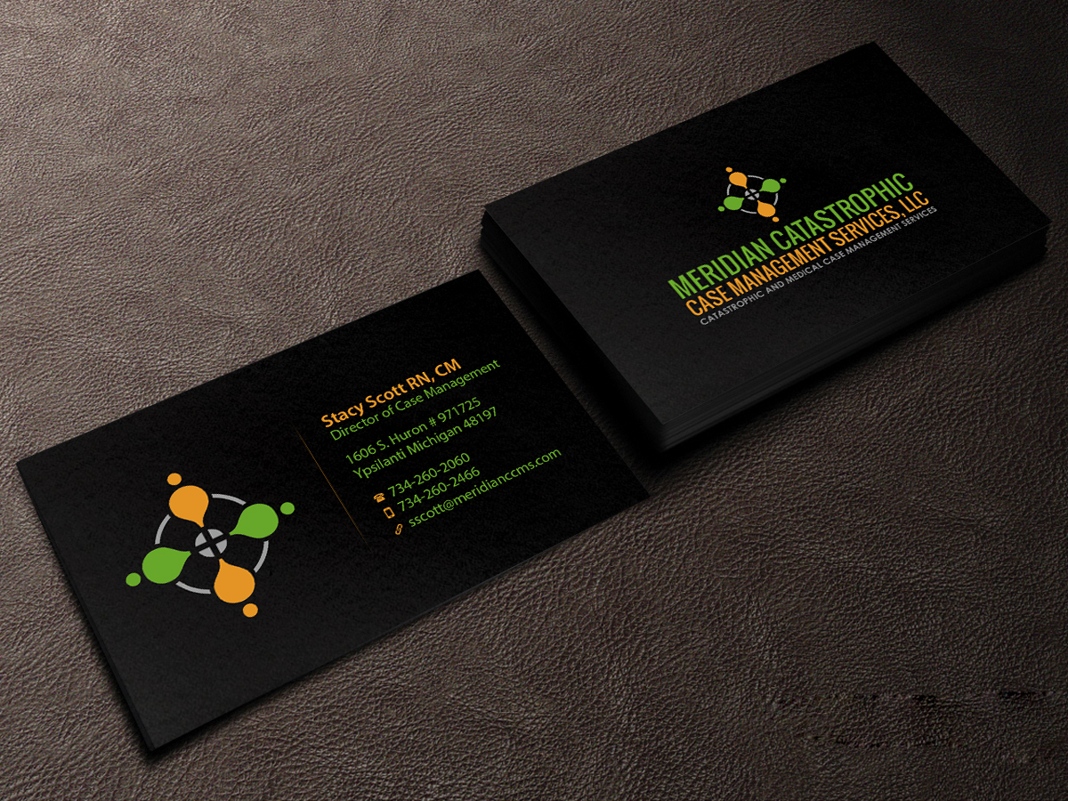 Diseño de Tarjeta de Presentación por Creations Box 2015 para Meridian Catastrophic Case Management Services LLC | Diseño #9469184