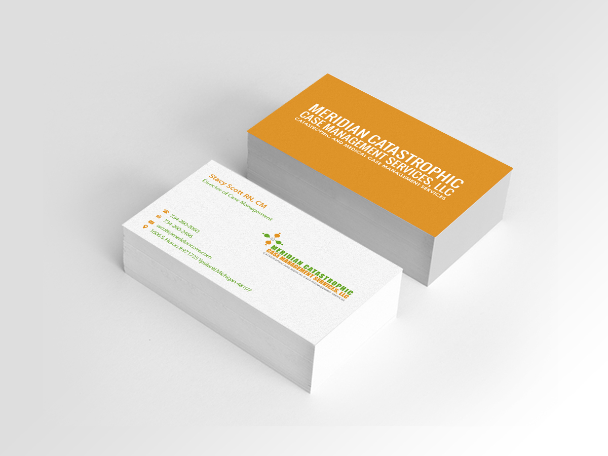 Diseño de Tarjeta de Presentación por Creations Box 2015 para Meridian Catastrophic Case Management Services LLC | Diseño #9469186