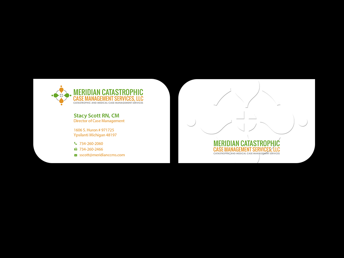 Diseño de Tarjeta de Presentación por Creations Box 2015 para Meridian Catastrophic Case Management Services LLC | Diseño #9469231