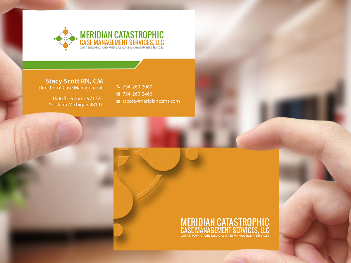 Diseño de Tarjeta de Presentación por Creations Box 2015 para Meridian Catastrophic Case Management Services LLC | Diseño #9469235