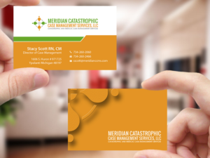 Visitenkarten-Design von Creations Box 2015 für Meridian Catastrophic Case Management Services LLC | Design: #9469235