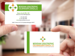 Visitenkarten-Design von Creations Box 2015 für Meridian Catastrophic Case Management Services LLC | Design: #9469237