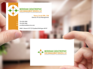 Visitenkarten-Design von Creations Box 2015 für Meridian Catastrophic Case Management Services LLC | Design: #9469239