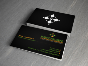 Visitenkarten-Design von Creations Box 2015 für Meridian Catastrophic Case Management Services LLC | Design: #9469270