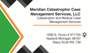 Diseño de Tarjeta de Presentación por tgsantos para Meridian Catastrophic Case Management Services LLC | Diseño: #9448010