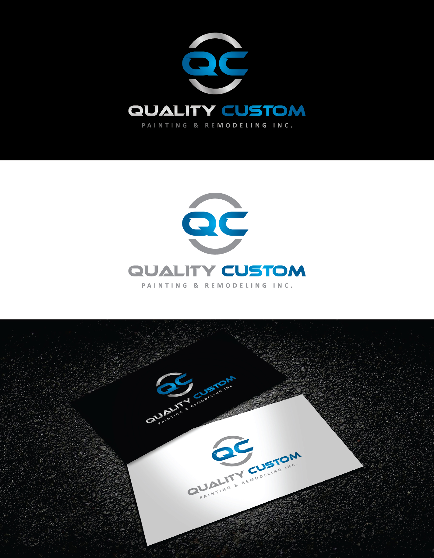 Logo Design by Lovepreet Graphic Designer for Quality Custom Painting & Remodeling Inc. | Design #9452158