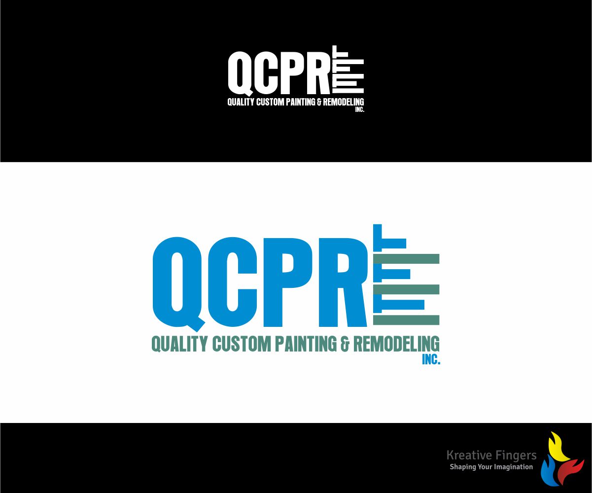 Logo Design by Kreative Fingers for Quality Custom Painting & Remodeling Inc. | Design #9456516