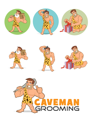 Cave Man Grooming Logo/Illustration Design Project | Diseño Con Ilustración por artistraman