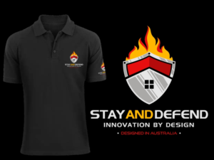 Stay and Defend - Fire Resistant Modular Homes - Global | T-shirt Design by 2ndfloorharry